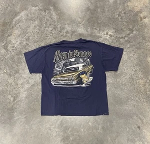VINTAGE Rollin Hard Shirt Herren XL blau Lowrider Vato Cholo Homie 90er Gangster - Bild 1 von 7