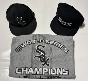 Vintage Chicago White Sox Shirt Youth XL World Series Champions 2005 & Hat Lot - Picture 1 of 11