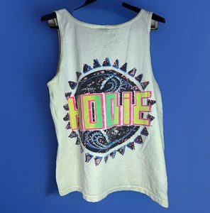 Vtg 80s 90s MED Hobie Surf Surfing Single Stitch Tank Top Shirt Butter Yellow - Picture 1 of 8