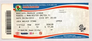 Blackburn Rovers v Manchester United 2011-2012 Premier League 02/04/2012 - Foto 1 di 2