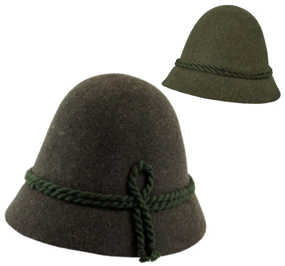 LACHASSE® La Chasse® Schinderhannes-Trachtenhut Stopselhut Jagdhut Försterhut oliv & braun