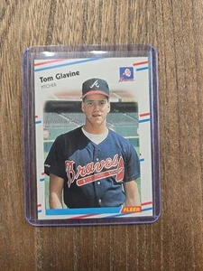 1988 FLEER BASEBALL TOM GLAVINE BRAVES # 539 ROOKIE CARD MLB HOF B1C - Picture 1 of 2