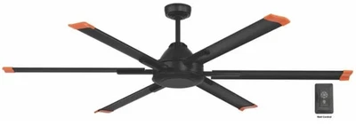 Commercial Electric High Velocity 6 ft. Indoor/Outdoor Matte Black Ceiling Fan - Image 1 of 4