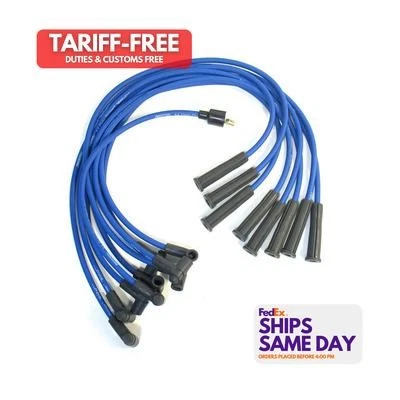 Pertronix Ignition 808321, Wires 8Mm Fits Ford 289-302W Male Cap (Blue) Performa - Image 1 of 4