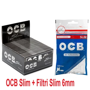 OCB Premium Slim Long Set - 50 Cards + 15 Slim Filter Bags 6mm - Picture 1 of 1