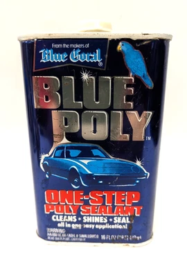 Vintage Pré UPC 1970s Azul Coral Azul Poli Selante 16oz Estanho 2/3 Completo Mazda Miata - Imagem 1 de 3