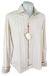 ENGLISH LAUNDRY Mens LUXURY EMBROIDERED L/S DRESS SHIRT Showman French Cuffs -XL - Picture 1 of 15