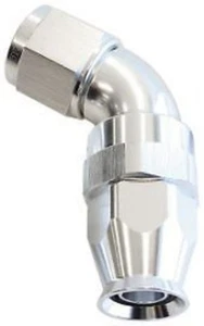 Aeroflow AF578-16DS 60 Deg -16AN Full Flow Teflon Hose End Silver 1 Piece Fullfl - Picture 1 of 4