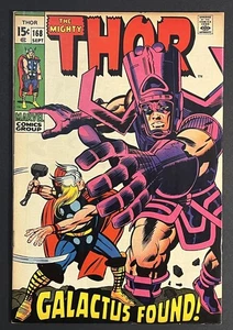 Thor #168 1969 Marvel Comics 7.0 FN/VF KEY 1ST THERMAL MAN JACK KIRBY COVER - Picture 1 of 12