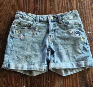 So Embroidered Jean Shorts Girls Size 10 (H) - Picture 1 of 3
