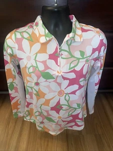 San Soleil L/S Shirt Women’s Size Small Multicolor UPF 50 1/4 Zip Golf Vented - Picture 1 of 7