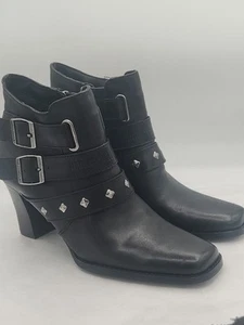 Harley-Davidson Bridgit Shootie Black 4-Inch Boots Inside Zipper D84507 Sz 9 - Picture 1 of 7