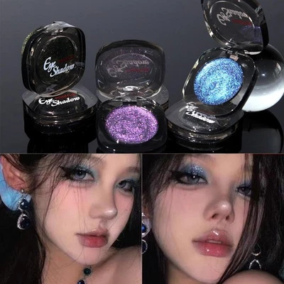 PIGMENT EYESHADOW SHIMMER GLITTER EYE SHADOW CREAM PALLET ♋ POWDER MAKEUP A8P0 - Image 1 of 4