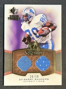 2008 SP Rookie Threads Barry Sanders Game Used Relic /50 #ST-BS Stitch In Time - Picture 1 of 2