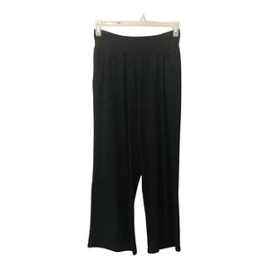 Damen DTY Brushed Sporthose mit Taschen weites Bein Gr. S schwarz Pull-On Lounge - Bild 1 von 3