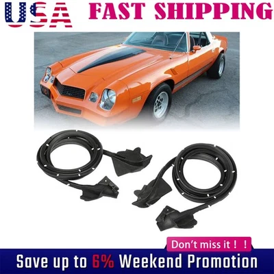 Par de sellos de goma para puerta para Chevy Camaro Firebird 1970-1981  Foto 1 de 4