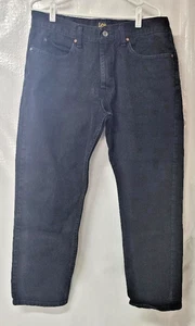 Vintage Lee Jeans Mens 36x30 Black 100% Cotton Denim Regular Fit Straight Leg - Picture 1 of 10
