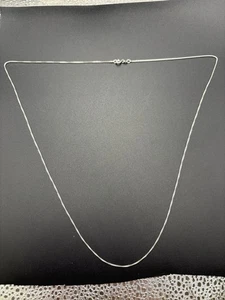 24 Zoll Neuzustand Sterlingsilber 1 mm Box Kette Halskette 925 Y6 - Bild 1 von 11