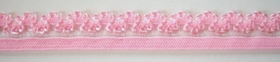 5 yardas. Picot Rosa Brillante Vintage Suave Elástico 7/16" Borde Elástico le-167 Foto 1 de 2