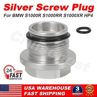 Para BMW S1000R S1000RR S1000XR HP4 Plata Actualización Leva Cadena Tensor Enchufe Tornillo Foto 1 de 4