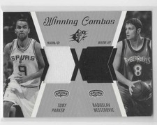 2003-04 SPx Winning Combos Relic #WC6 RADOSLAV NESTEROVIC & TONY PARKER Spurs