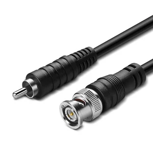 BNC to RCA Adapter Cable (6FT) BNC Male To RCA Male RG59U Coaxial Connector - Picture 1 of 4