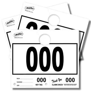 1000 Car Dealer Service Hang Tags Mechanic Repair Shop 3 Piece System - White - Picture 1 of 17