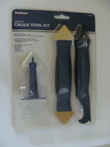 TruePower NEW 3 Piece Caulk Tool Kit Applicator Remover Scraper - Picture 1 of 2