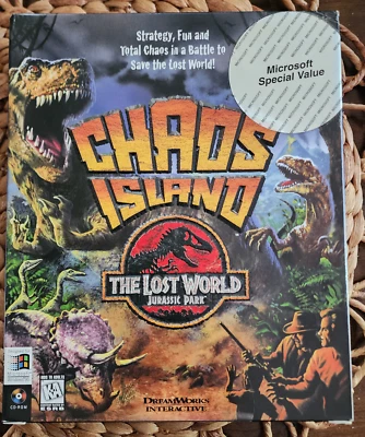 Jurassic Park Chaos Island - PC Game CD - New/Sealed US Big Box Edition! - Image 1 of 4