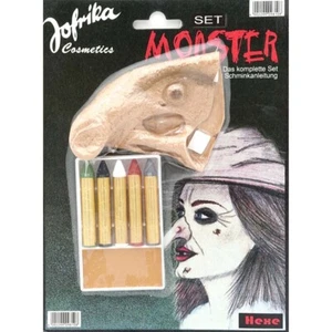 HEXE MAKE UP & NASE # Karneval Halloween Fasching Schminke Kostüm Party Zubehör - Bild 1 von 1