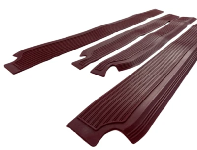 Einstiegsleisten Gummi Schwellerbelag BURGUNDY 4x für Mercedes W108 W109 NEU - Image 1 of 3