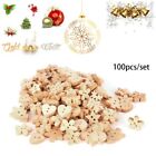 snowflake Decorative ChristmasTree Pattern Scrapbooking Wood Buttons Sewing