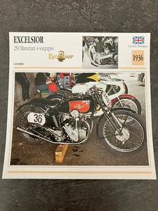 CARTE FICHE MOTO collection ATLAS EXCELSIOR 250 MANXMAN 4 SOUPAPES - Imagen 1 de 1