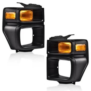 Headlight Trim Bezel w/ Parking Light New Fit For 2008-2014 Ford E150 E250 E350 - Picture 1 of 9