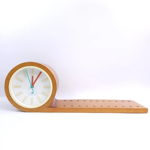 MICHAEL GRAVES DESIGN MAPLE BOOKSHELF SHELF CLOCK (Missing Book Support Insert) Cover