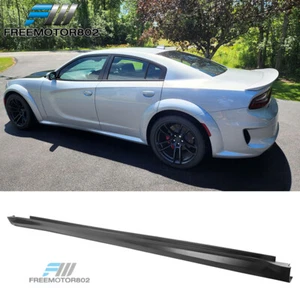 Fits 20-23 Dodge Charger SRT Hellcat Widebody Style Unpainted 2PC Side Skirts PP - Picture 1 of 12