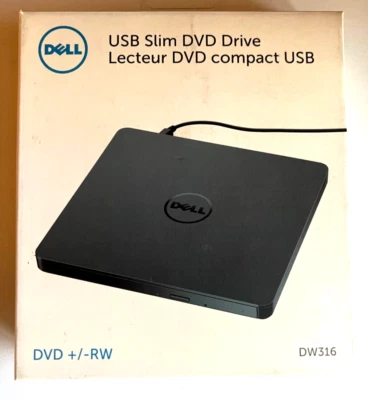 NEW Dell DW316 USB External Slim DVD +/- RW Drive - FREE Shipping! - Image 1 of 4