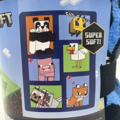 Minecraft животных курица свинья собаки мягкий 46 «X 60» плюшевый флис плед новый - Изображение 1 из 4
