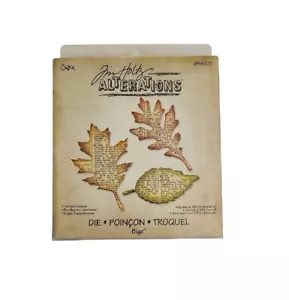 Tim Holtz Sizzix Bigz Tattered Leaves Die 656927 Alterations Gently Used - Picture 1 of 2