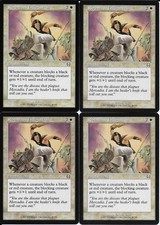 MTG: RIGHTEOUS INDIGNATION Mercadian Masques UNCOMMON; played, Excellent x4