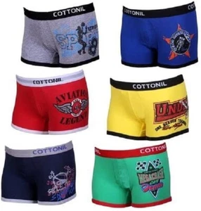 6Pcs Kids & Teens Boxers Colorful Underwear For Boys 100% Egyptian Cotton Boxers - Picture 1 of 7