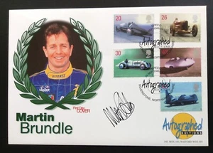 GB 1998 Speed Set en cubierta de primer día, Silverstone, autografiado por Martin Brundle - Imagen 1 de 2