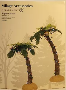 Dept 56 Margaritaville Village palme illuminate 6003839 set di 2 Jimmy Buffett - Foto 1 di 10