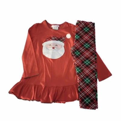 Traje de Navidad de Papá Noel de 2 piezas talla 4T niñas Foto 1 de 4