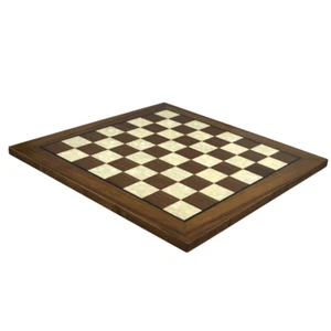 20 Inch Helena Flat Mother of Pearl Walnut Chess Board  - Picture 1 of 4