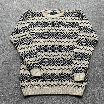 Suéter VINTAGEAbercrombie & Fitch XL Fair Isle The Big Sweat tejido nórdico para hombre Foto 1 de 4