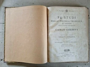 Antico spartito musicale 24 studi della piccola velocità di Carlo Czerny  - Imagen 1 de 5