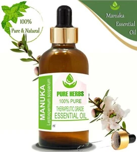 Pure Herbs Manuka 100% Pure & Natural Leptospermum Scoparium essential oil - Picture 1 of 11