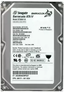 Hard Drive Seagate Barracuda ATA IV 20GB 7200RPM 2MB ATA ST320011A 3.5" Inch - Picture 1 of 3