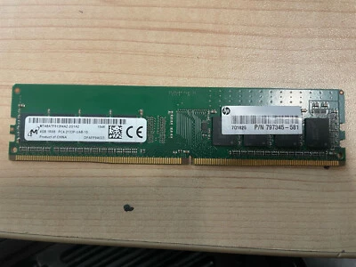 Micron 4GB 2133MHz DDR4 UDIMM RAM PC4-17000 MTA8ATF51264AZ-2G1A2 - Image 1 of 2
